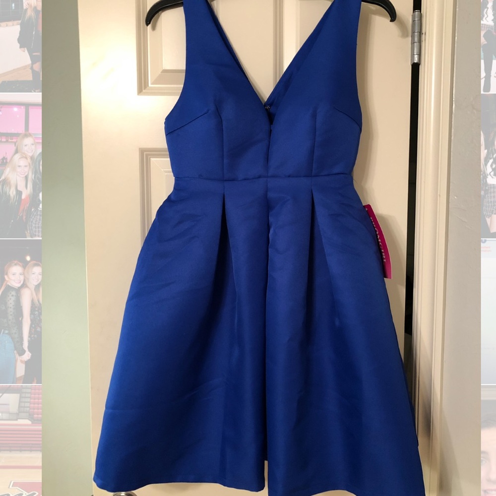 minuet blue cocktail dress NEW W TAGS